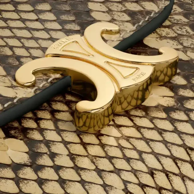 Cartera pequeña con solapa Triomphe en pitón Cartera pequeña con solapa Triomphe en pitón