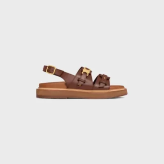 CELINE – Sandalia Tippi Triomphe en piel de becerro