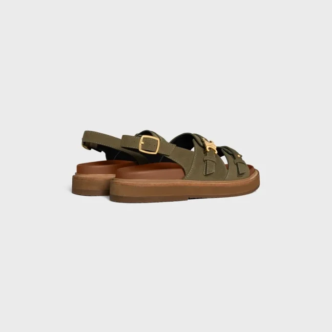 CELINE – Sandalia Tippi Triomphe en piel de becerro de gamuza CELINE – Sandalia Tippi Triomphe en piel de becerro de gamuza