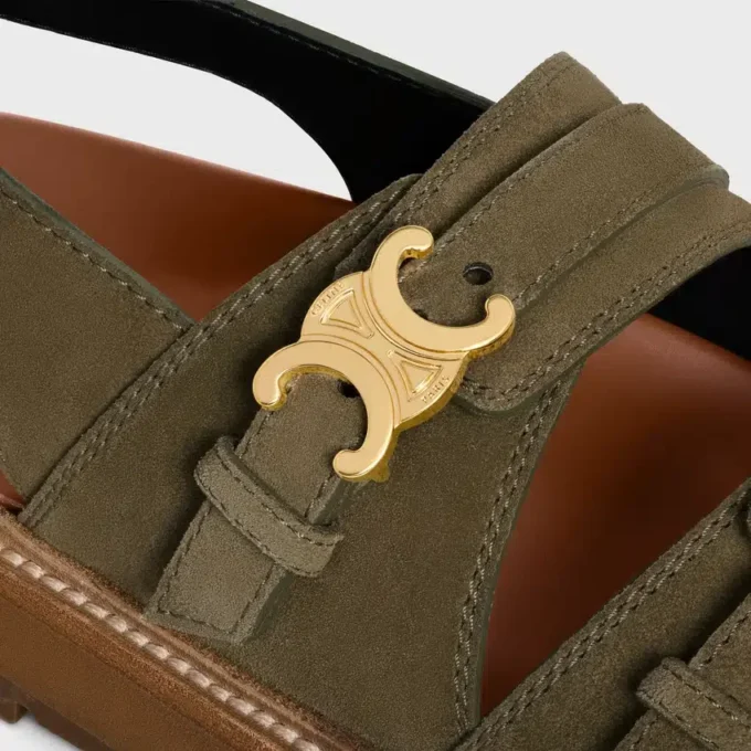 CELINE – Sandalia Tippi Triomphe en piel de becerro de gamuza CELINE – Sandalia Tippi Triomphe en piel de becerro de gamuza