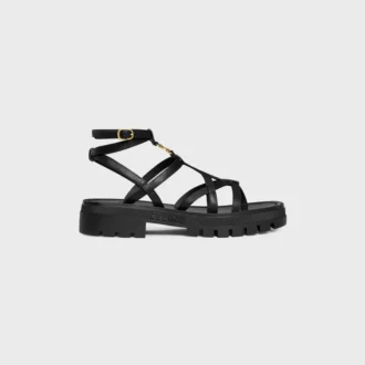 CELINE – Sandalias de tiras Clea Triomphe en piel de becerro – Curtido vegetal