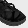 CELINE – Sandalias de tiras Clea Triomphe en piel de becerro – Curtido vegetal CELINE – Sandalias de tiras Clea Triomphe en piel de becerro – Curtido vegetal