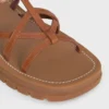 CELINE – Sandalias de tiras Clea Triomphe en piel de becerro – Curtido vegetal CELINE – Sandalias de tiras Clea Triomphe en piel de becerro – Curtido vegetal