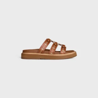 CELINE – Tippi Slide en piel de becerro bordada