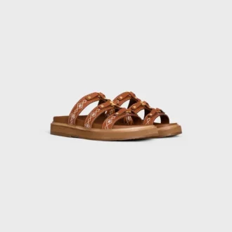 CELINE – Tippi Slide en piel de becerro bordada