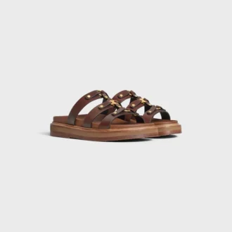 CELINE – Tippi Slide en piel de becerro – Curtido vegetal