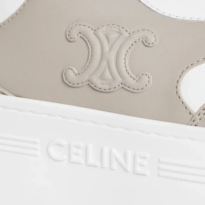 CELINE – Zapatilla Block con suela gruesa y motivo Triomphe en piel de becerro CELINE – Zapatilla Block con suela gruesa y motivo Triomphe en piel de becerro