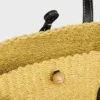 Cesta pequeña «Triomphe» con cuentas, de sisal y piel de becerro Cesta pequeña «Triomphe» con cuentas, de sisal y piel de becerro