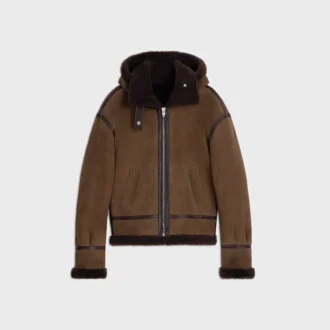 Chaqueta aviador de gamuza