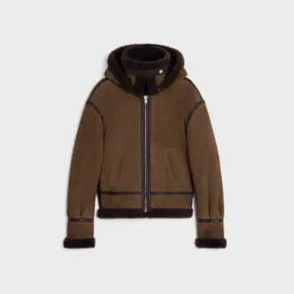 Chaqueta aviador de gamuza