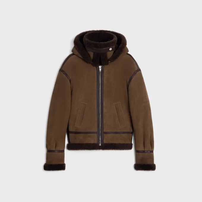 Chaqueta aviador de gamuza