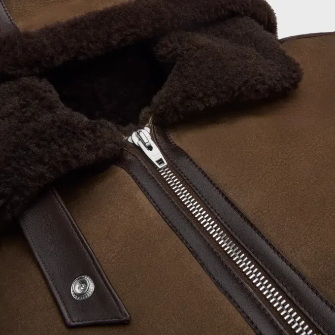 Chaqueta aviador de gamuza