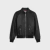 Chaqueta blusón con cremallera en piel de cordero suave Chaqueta blusón con cremallera en piel de cordero suave