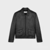 Chaqueta blusón holgada en piel de cordero suave Chaqueta blusón holgada en piel de cordero suave