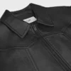 Chaqueta blusón holgada en piel de cordero suave Chaqueta blusón holgada en piel de cordero suave