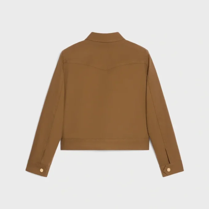 Chaqueta blusón western en sarga de algodón Chaqueta blusón western en sarga de algodón