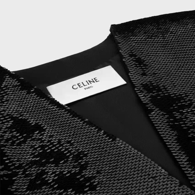 Chaqueta bolero bordada en gabardina de lana