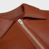 Chaqueta bomber de piel de cordero suave Chaqueta bomber de piel de cordero suave