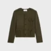 Chaqueta Chasseur en cachemira bouclé trenzada Chaqueta Chasseur en cachemira bouclé trenzada