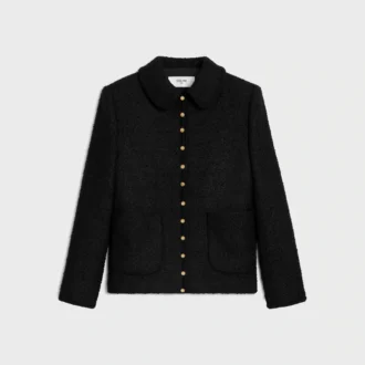 Chaqueta Chasseur en cachemira bouclé trenzada