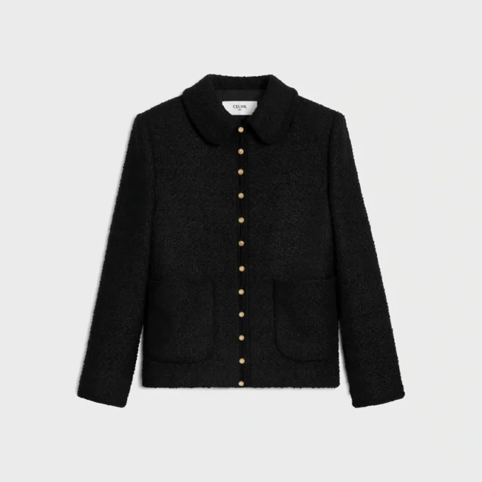 Chaqueta Chasseur en cachemira bouclé trenzada Chaqueta Chasseur en cachemira bouclé trenzada