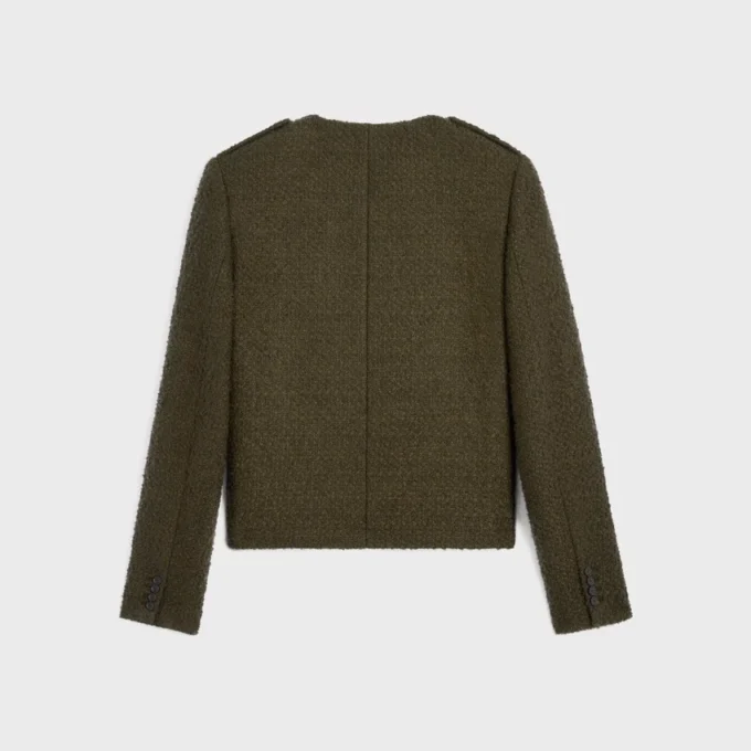 Chaqueta Chasseur en cachemira bouclé trenzada Chaqueta Chasseur en cachemira bouclé trenzada
