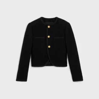 Chaqueta Chasseur en tweed bouclé
