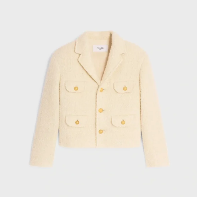 Chaqueta Chasseur en tweed de lana y mohair