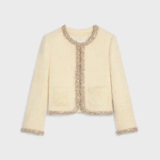 Chaqueta Chelsea bordada en seda Natta