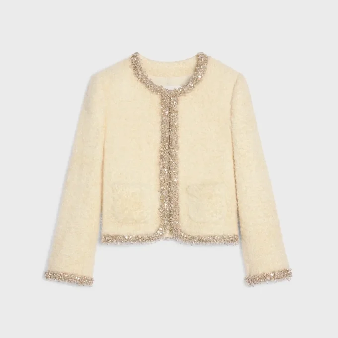 Chaqueta Chelsea bordada en seda Natta Chaqueta Chelsea bordada en seda Natta
