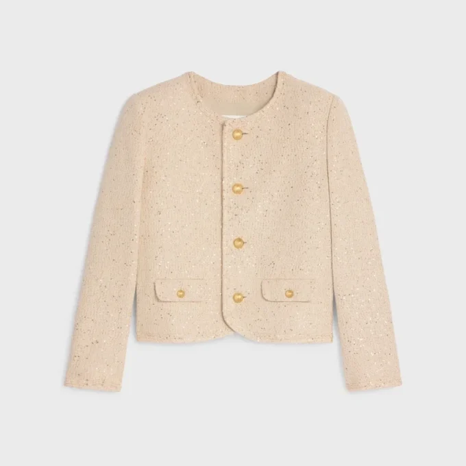 Chaqueta Chelsea en tweed de seda con lentejuelas Chaqueta Chelsea en tweed de seda con lentejuelas