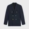 Chaqueta Classic de lana con diseño diagonal Chaqueta Classic de lana con diseño diagonal