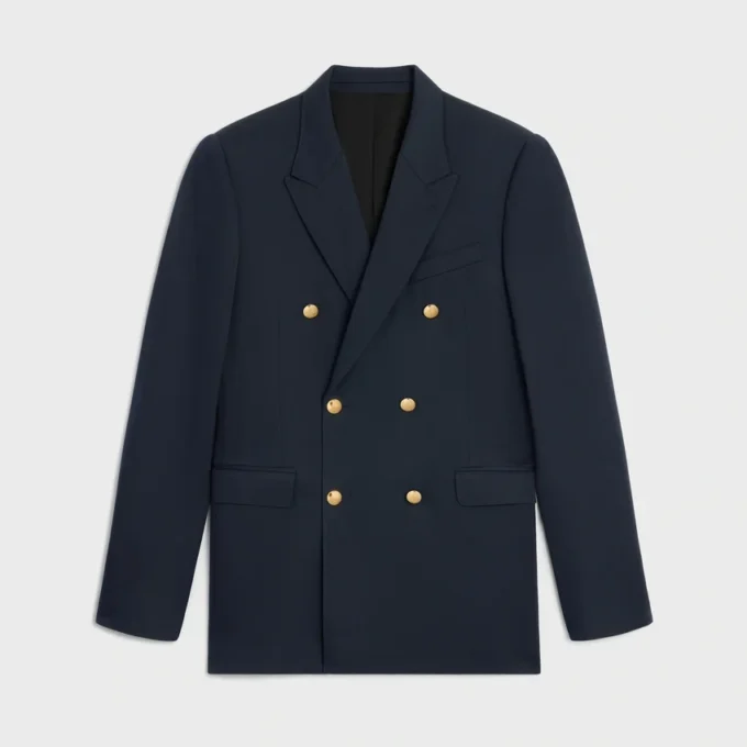 Chaqueta Classic de lana con diseño diagonal Chaqueta Classic de lana con diseño diagonal