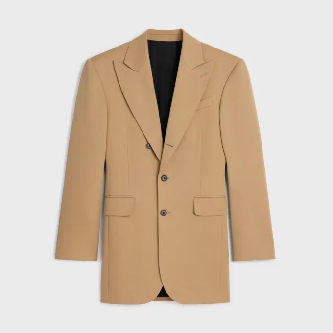 Chaqueta Colonne en lana diagonal