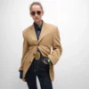 Chaqueta Colonne en lana diagonal