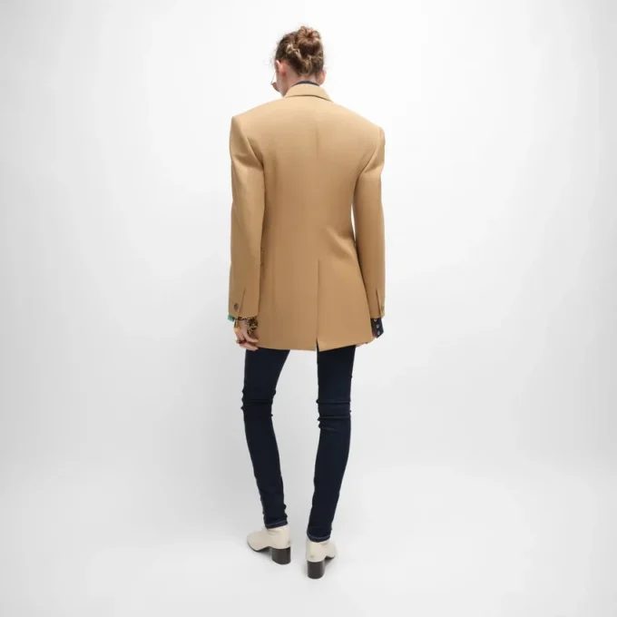 Chaqueta Colonne en lana diagonal