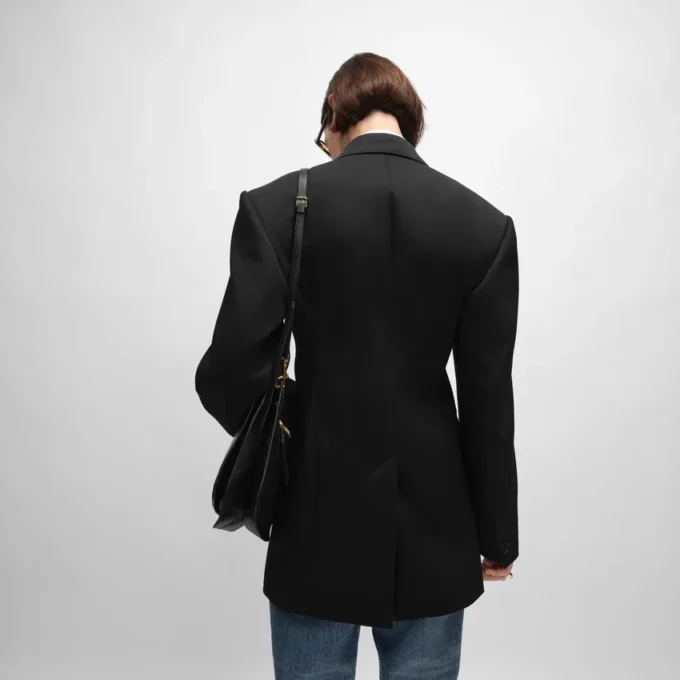 Chaqueta Colonne en lana diagonal