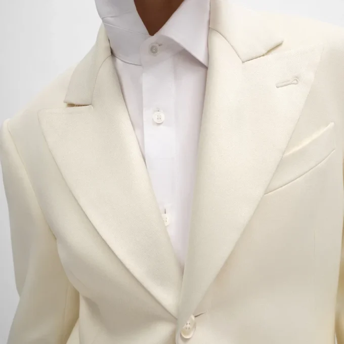 Chaqueta Colonne en lana diagonal