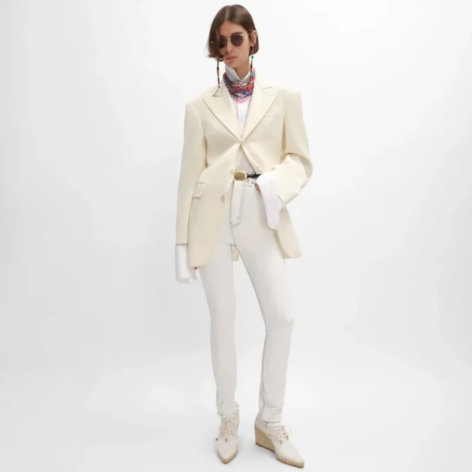 Chaqueta Colonne en lana diagonal