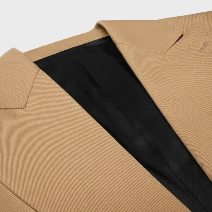 Chaqueta Colonne en lana diagonal