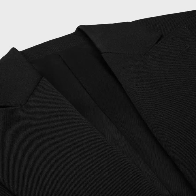 Chaqueta Colonne en lana diagonal