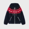 Chaqueta con capucha de forro polar Triomphe Fair Isle Chaqueta con capucha de forro polar Triomphe Fair Isle