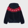 Chaqueta con capucha de forro polar Triomphe Fair Isle Chaqueta con capucha de forro polar Triomphe Fair Isle