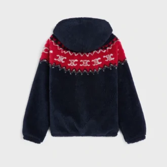 Chaqueta con capucha de forro polar Triomphe Fair Isle