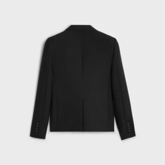 Chaqueta corta de esmoquin de lana y mohair