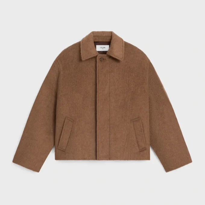 Chaqueta de cachemira y pelo de camello de doble cara
