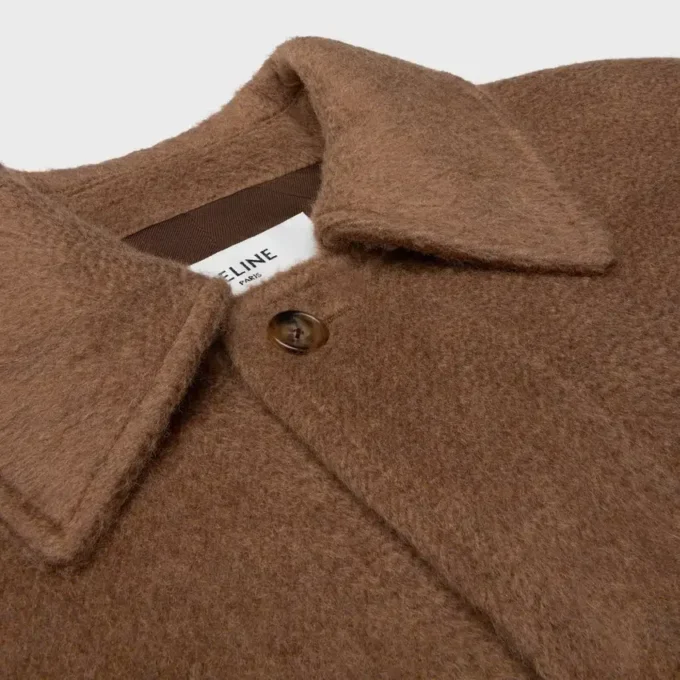 Chaqueta de cachemira y pelo de camello de doble cara