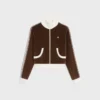 Chaqueta de chándal en jersey de terciopelo Chaqueta de chándal en jersey de terciopelo