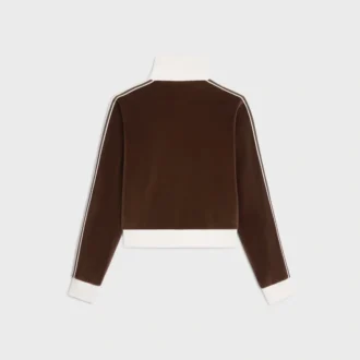 Chaqueta de chándal en jersey de terciopelo