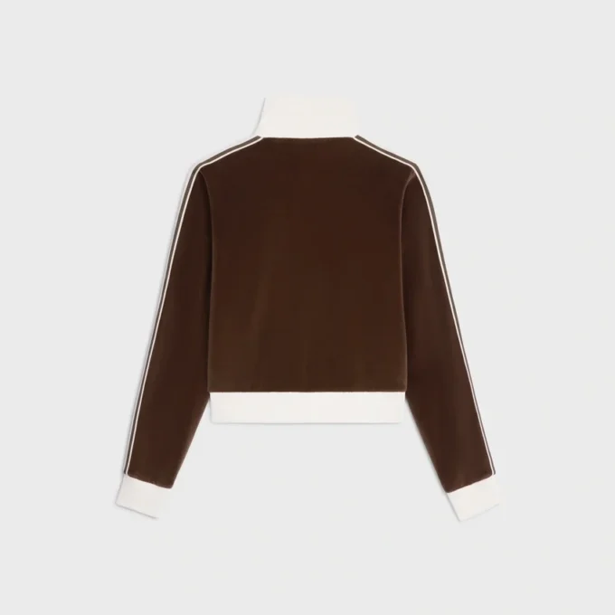 Chaqueta de chándal en jersey de terciopelo Chaqueta de chándal en jersey de terciopelo